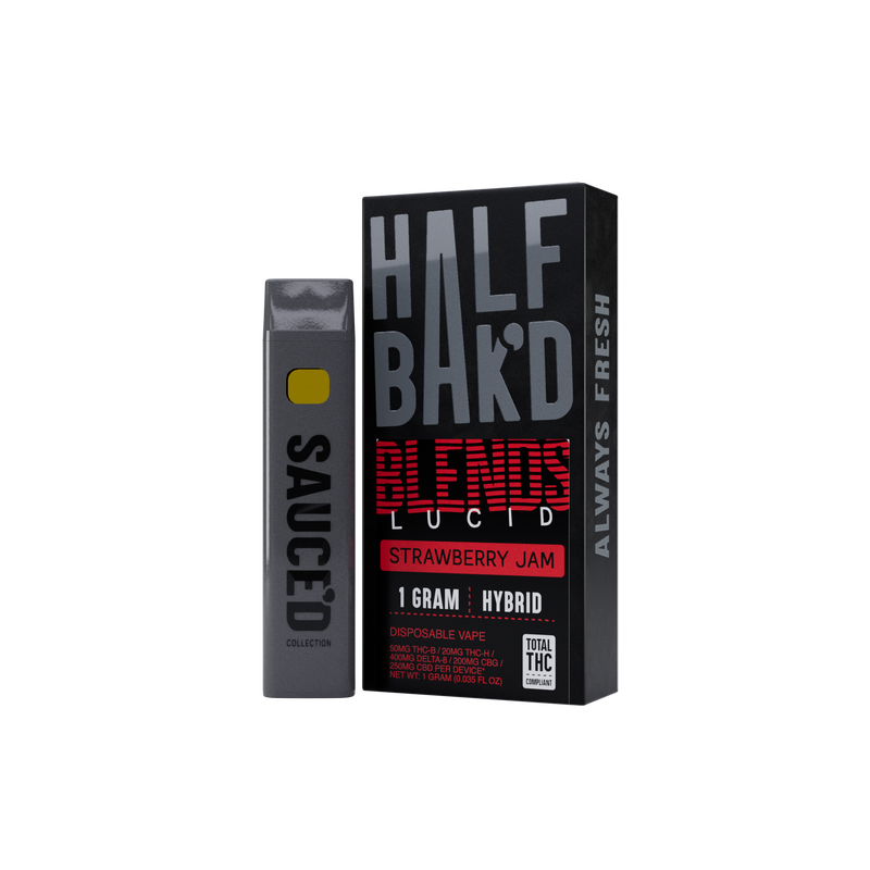 Strawberry Jam | 1G Hybrid Disposable | Lucid Blend - Disposable -  HALF BAK'D