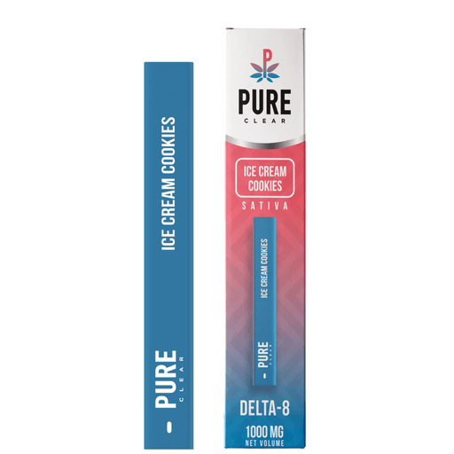 Pure Clear Ice Cream Cookies Delta-8 1000mg Disposable - Happi
