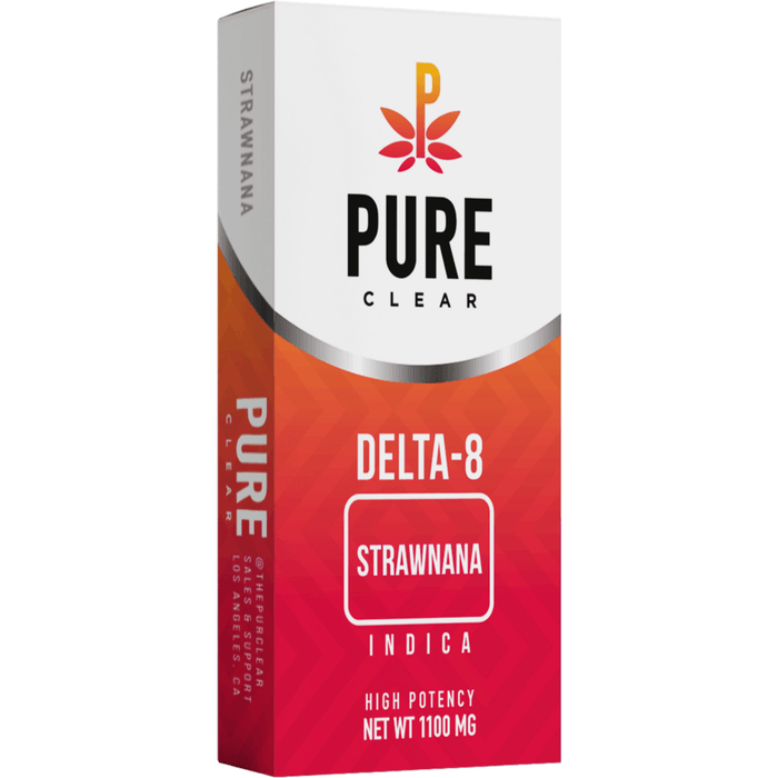 Pure Clear Strawnana Delta-8 1G Cartridge - Happi