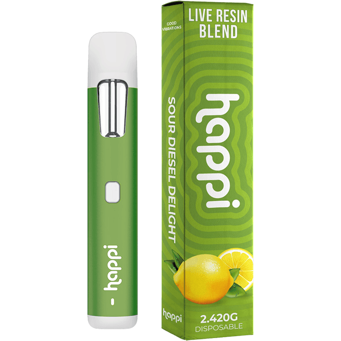 Sour Diesel Delight - 2G Disposable Live Resin Blend - Happi